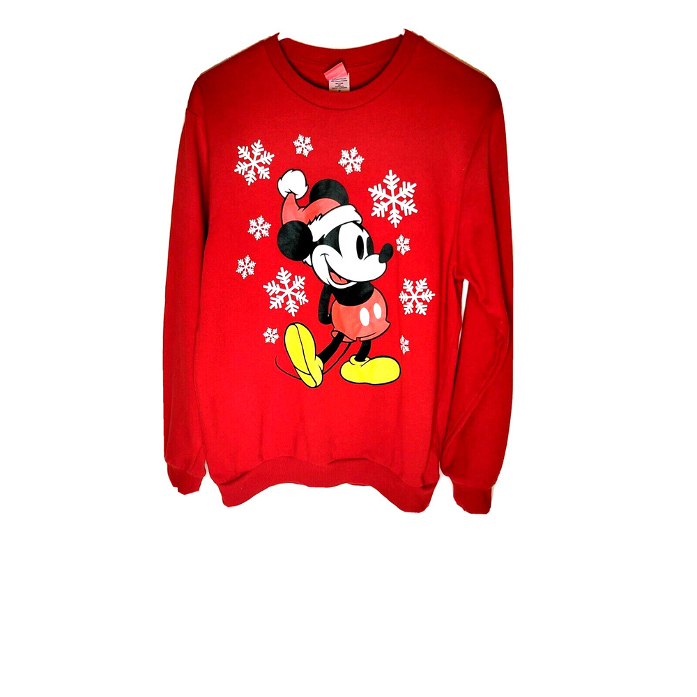 Disney Mickey Mouse Christmas Graphic Sweatshirt Mens Med
